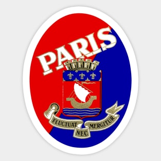 1925 Paris France Luggage Label Sticker